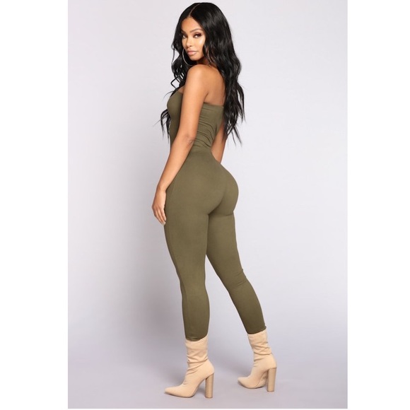 New! Fashionnova Buenos Aires Jumpsuit- Olive💚 - Picture 3 of 4